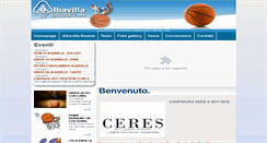 Desktop Screenshot of albavillabasket.com
